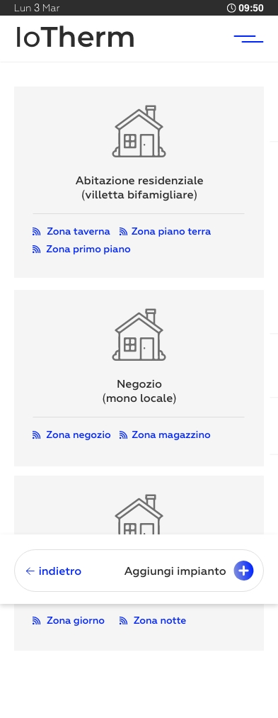 Selezione impianto